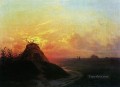 野原の日没 1861 ロマンチックなイワン・アイヴァゾフスキー ロシア